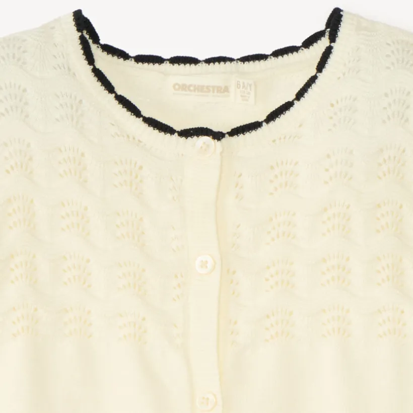 Gilet manches courtes en tricot pour fille