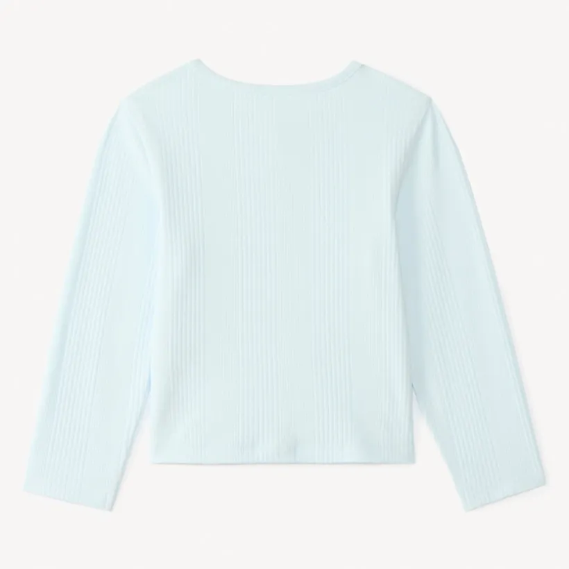 Gilet à manches longues avec broderie cerise pour bébé fille