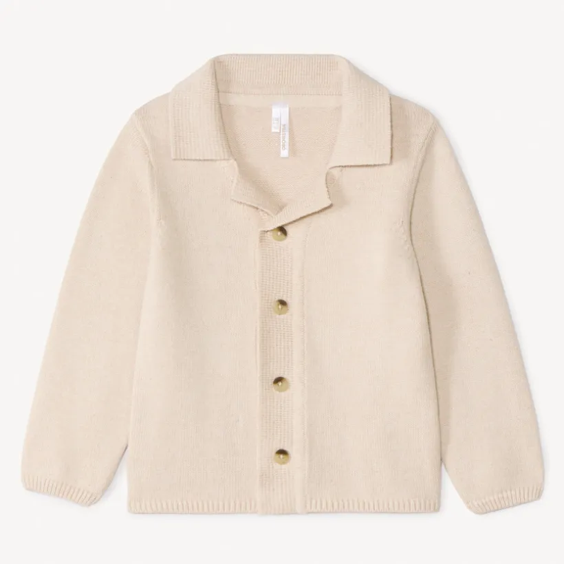Gilet manches longues en tricot col tailleur pour bébé garçon
