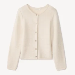 Gilet manches longues en tricot uni pour fille