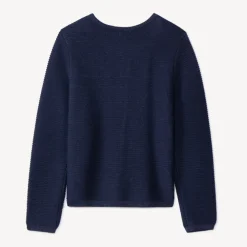 Gilet manches longues en tricot uni pour fille
