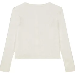 Gilet manches longues en tricot côtelé pour fille