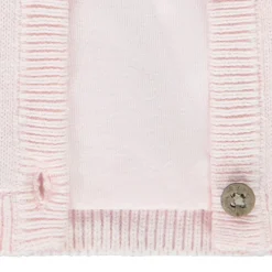 Gilet manches longues uni en tricot doublé pour bébé fille