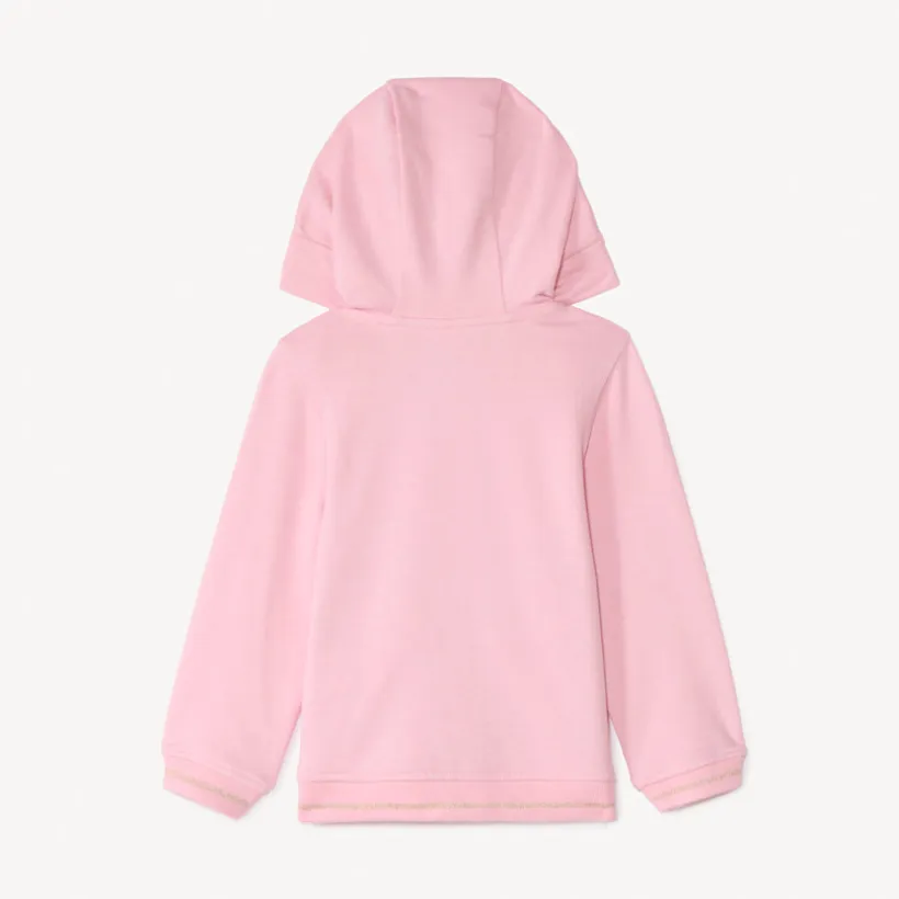 Gilet molleton à capuche ludique pour bébé fille