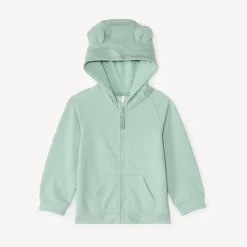 Gilet molleton à capuche ourson pour bébé garçon