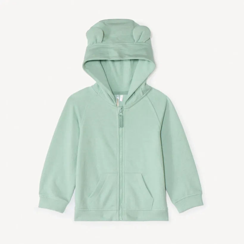 Gilet molleton à capuche ourson pour bébé garçon