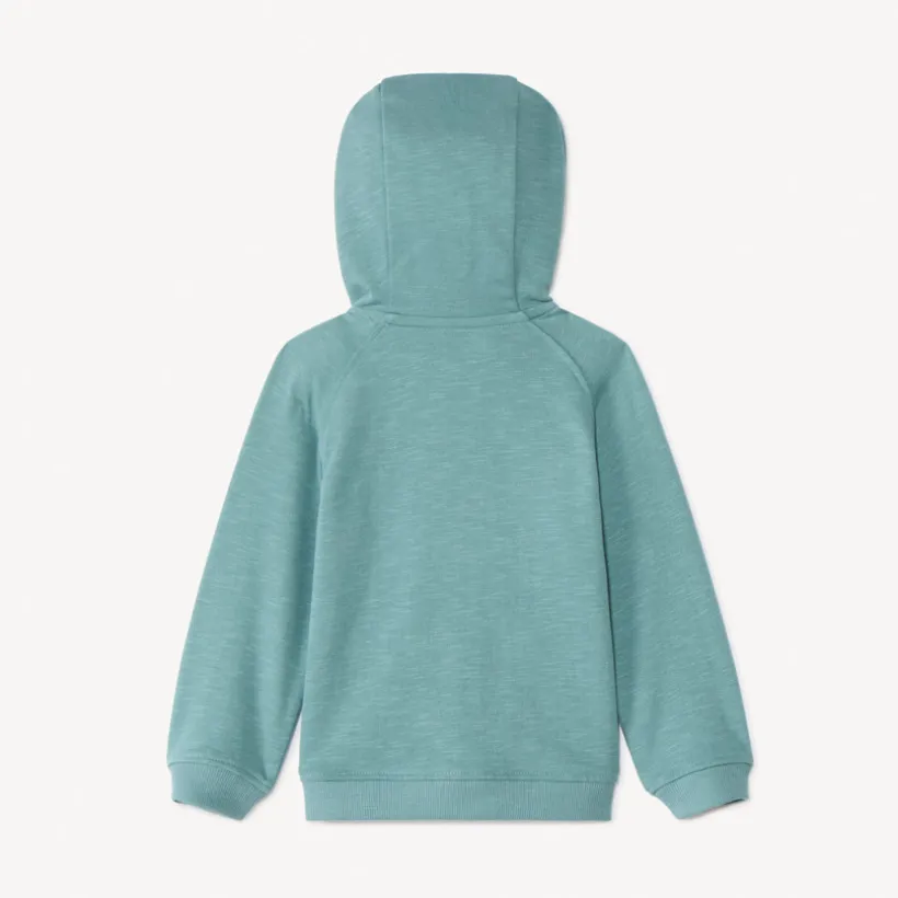 Gilet molleton uni à capuche ourson pour bébé garçon