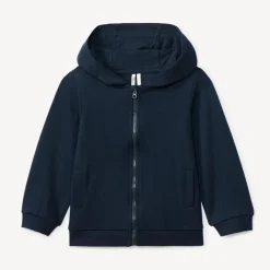 Gilet molleton uni à capuche pour bébé garçon