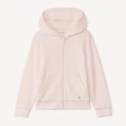 Gilet molleton uni à capuche pour fille