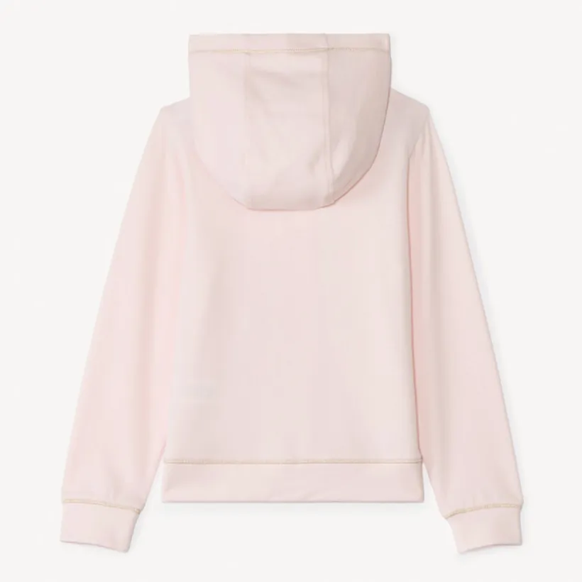 Gilet molleton uni à capuche pour fille