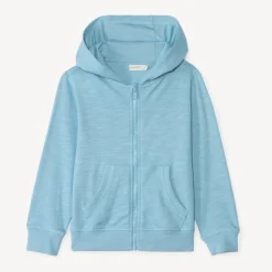 Gilet molleton uni à capuche pour garçon