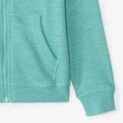 Gilet molleton uni à capuche pour garçon