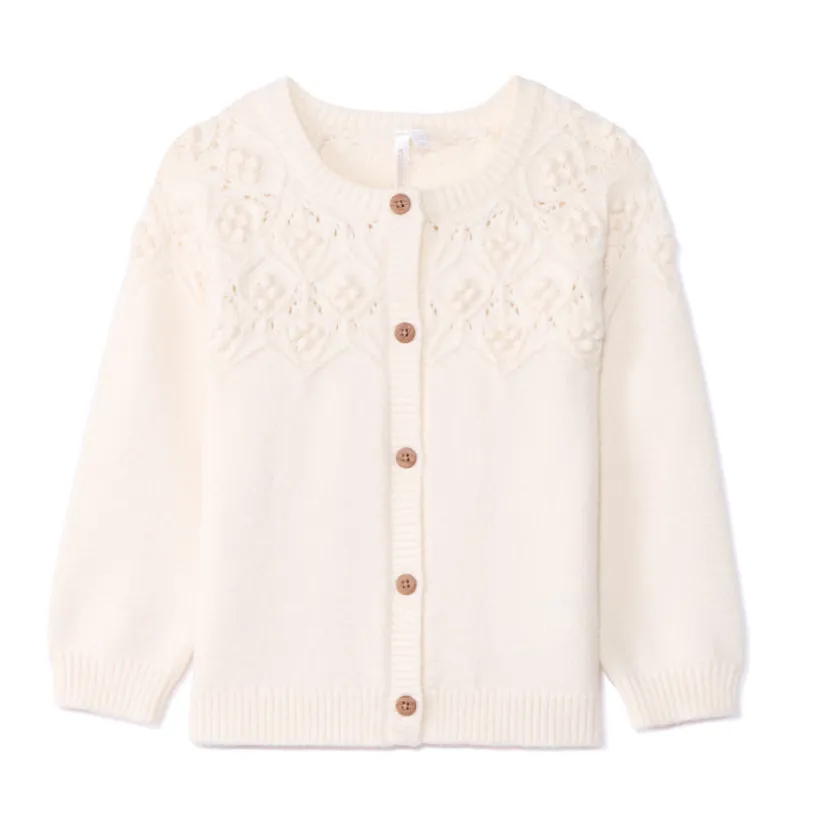 Gilet oversize en tricot fantaisie pour bébé fille
