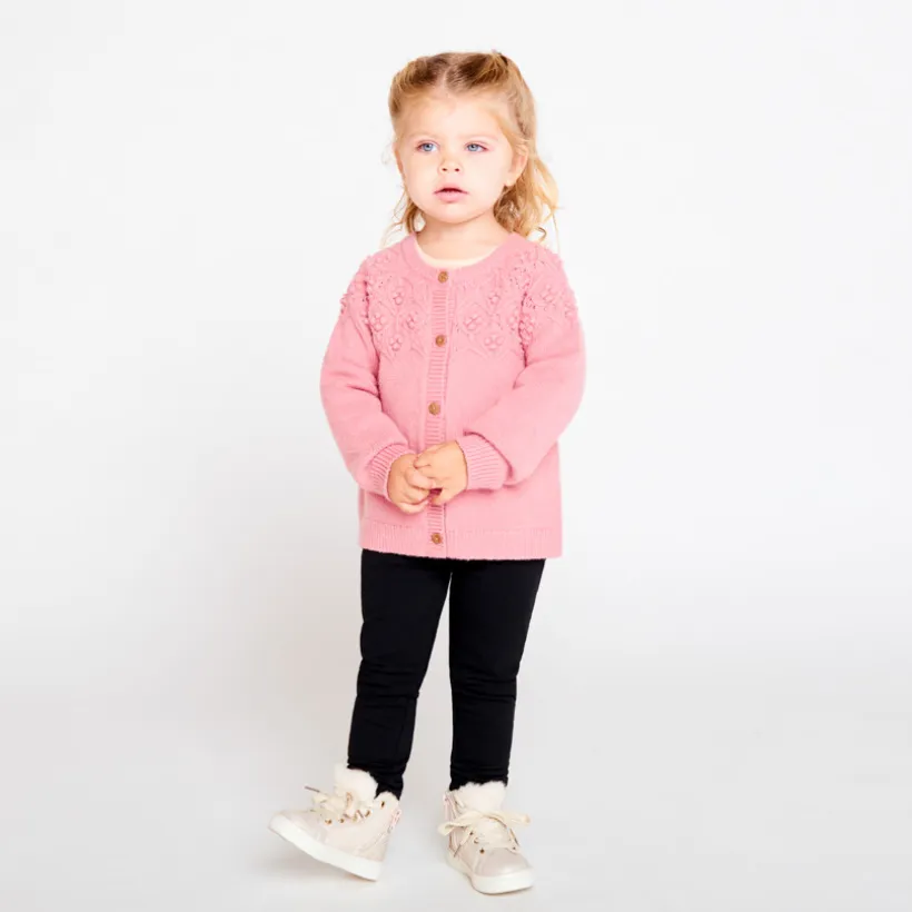 Gilet oversize en tricot fantaisie pour bébé fille