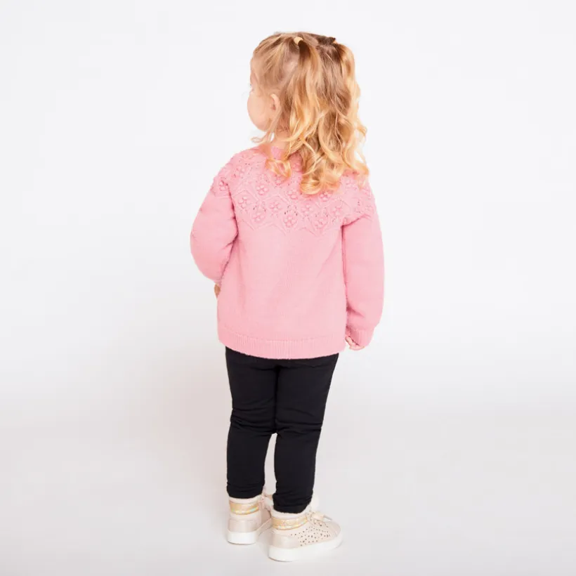 Gilet oversize en tricot fantaisie pour bébé fille