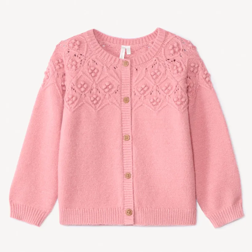 Gilet oversize en tricot fantaisie pour bébé fille