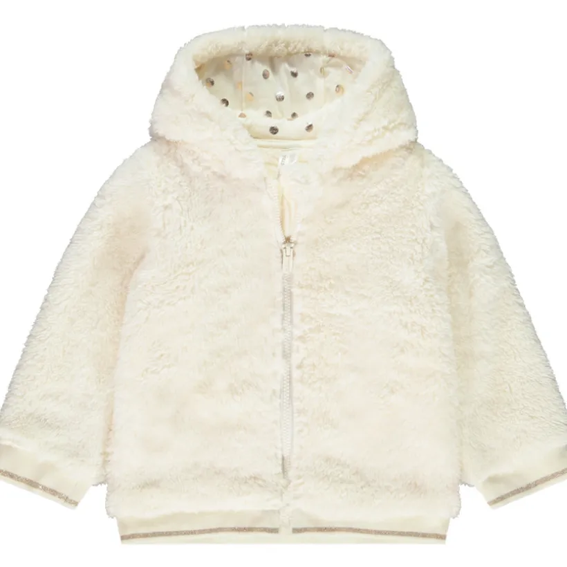 Gilet polaire uni en sherpa pour bébé fille