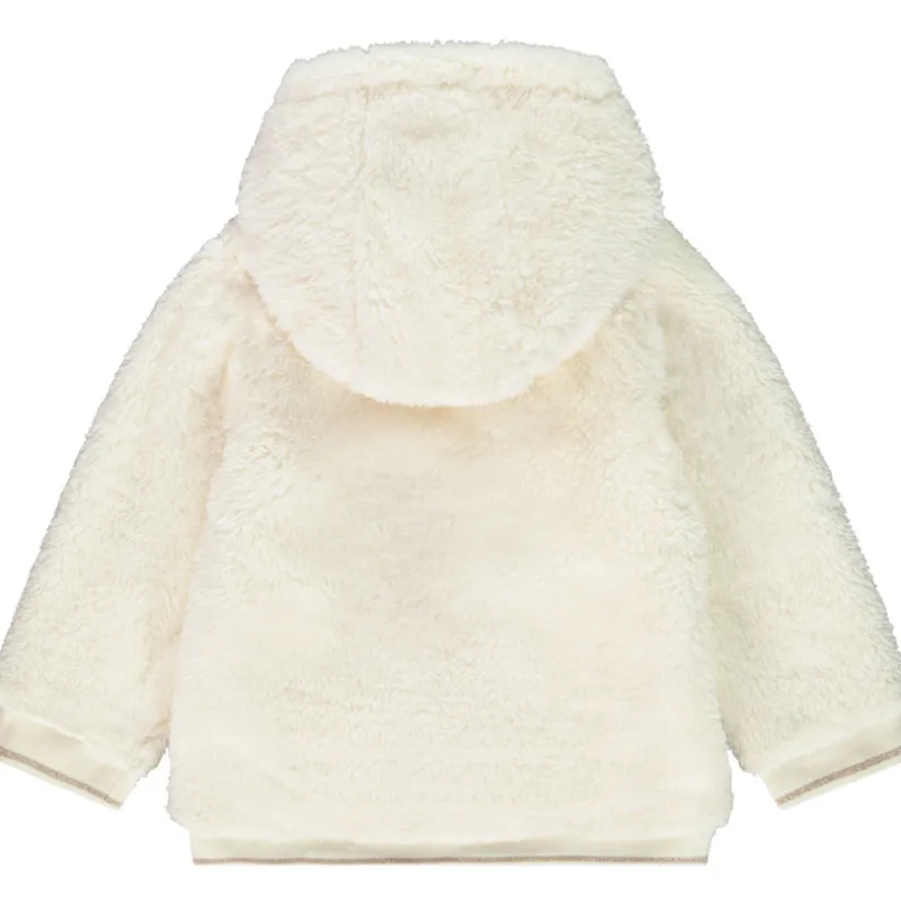 Gilet polaire uni en sherpa pour bébé fille