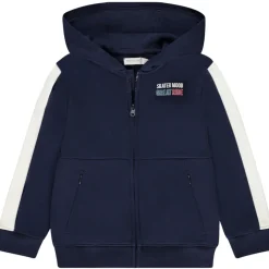 Gilet à print fantaisie en molleton et capuche pour garçon