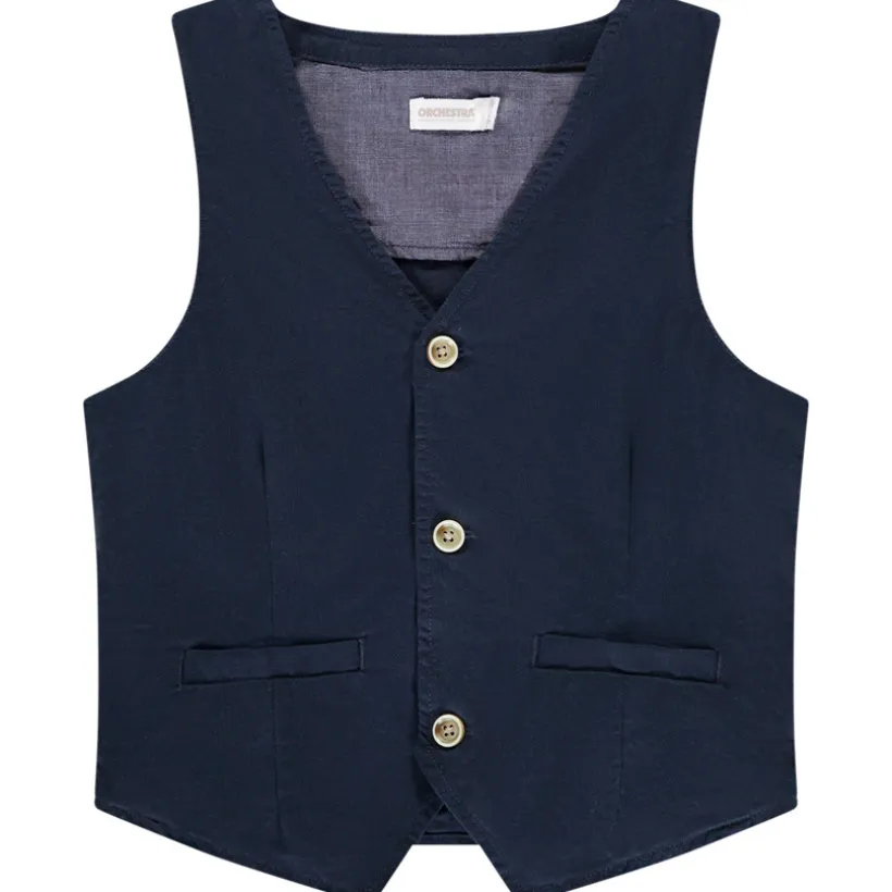 Gilet sans manches façon serveur uni pour garçon