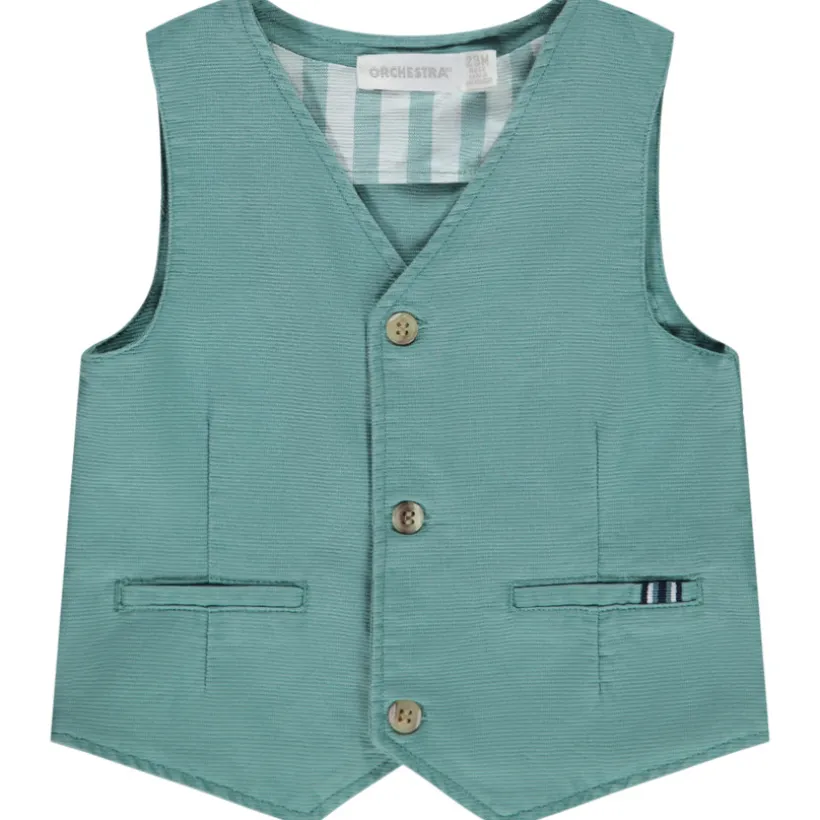 Gilet serveur de cérémonie en coton armuré pour bébé garçon
