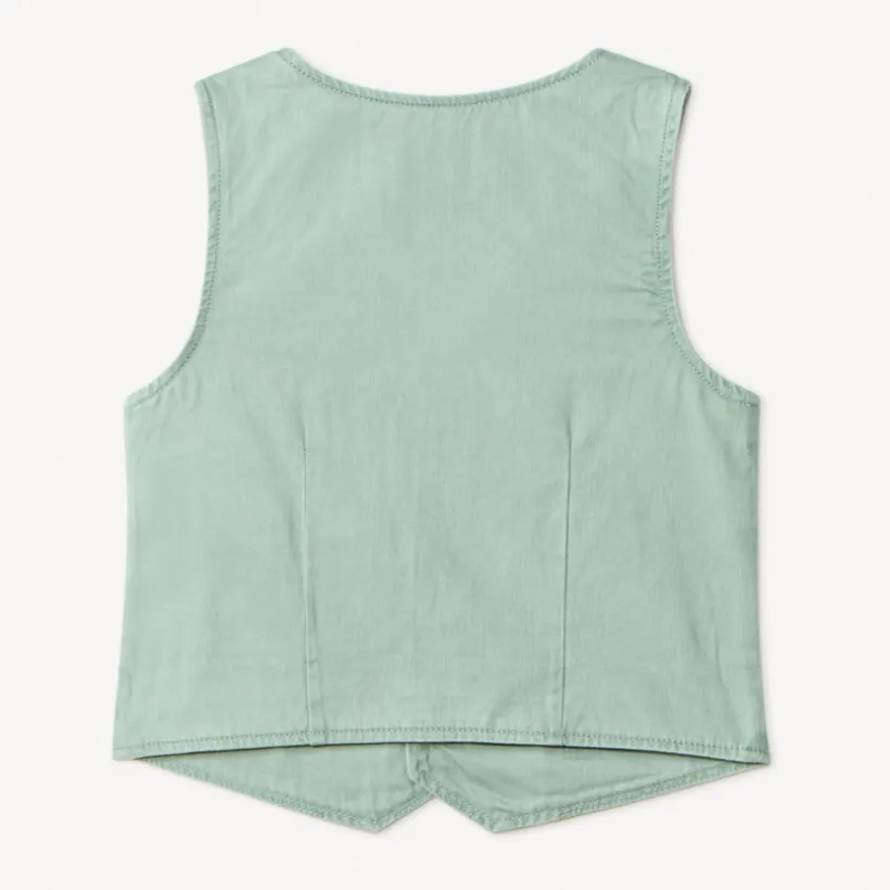 Gilet serveur en toile unie pour garçon