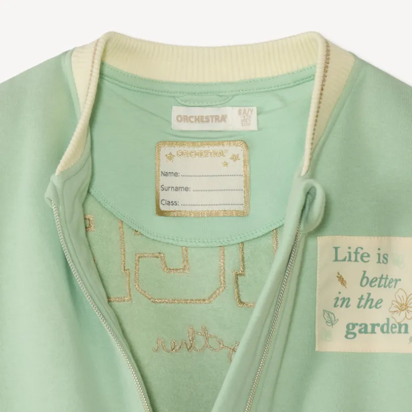Gilet style teddy en molleton broderie fantaisie pour fille