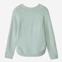 Gilet tricot uni avec torsade fantaisie pour fille