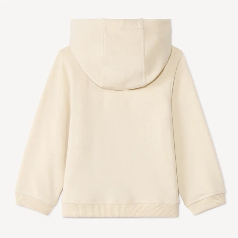 Gilet uni en molleton avec cœur lurex brodé pour bébé fille