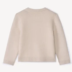 Gilet zippé en tricot coupé-cousu pour bébé fille