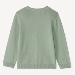Gilet zippé en tricot uni pour bébé garçon