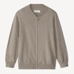 Gilet zippé en tricot uni pour garçon