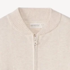 Gilet zippé en tricot uni pour garçon