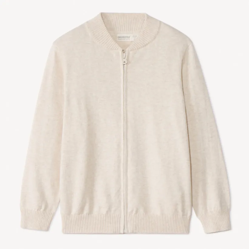 Gilet zippé en tricot uni pour garçon