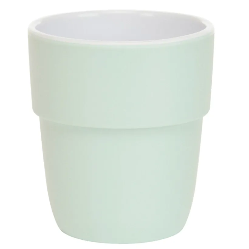 Gobelet en mélamine motif cœurs vert