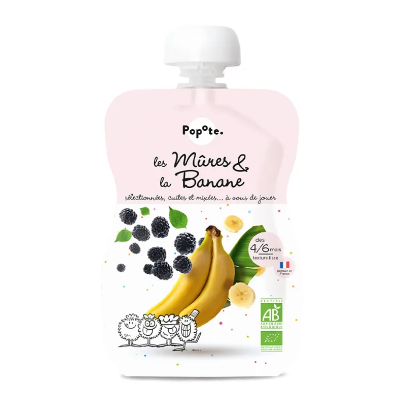 Gourde aux mûres et à la banane 120g