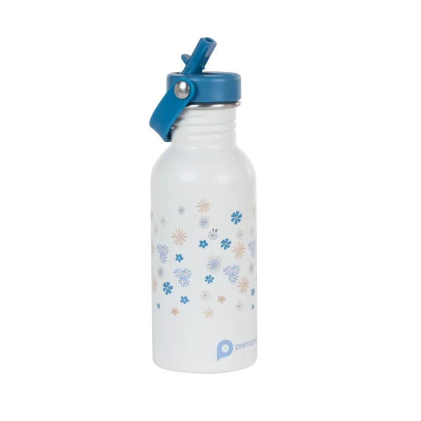 Gourde en inox avec Paille Tiny Flowers - 500 ml