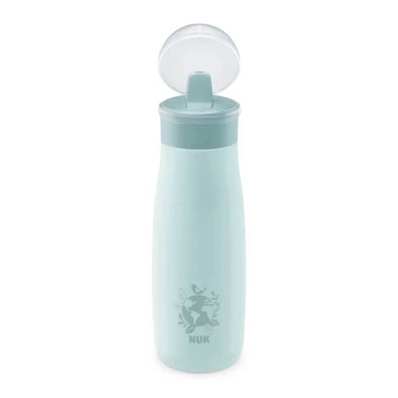 Gourde en inox Mini Me avec embout Flip 500 ml vert