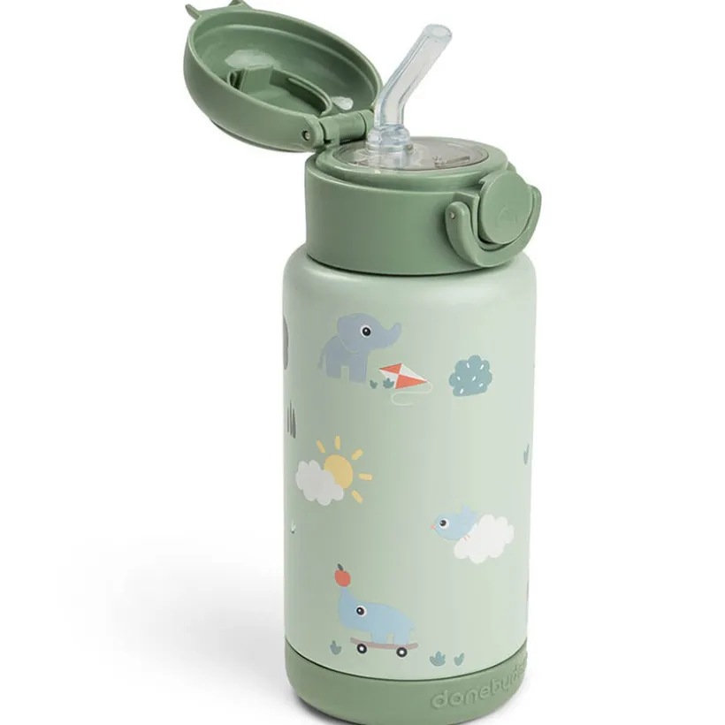 Gourde isotherme avec paille 340ml Playground Vert