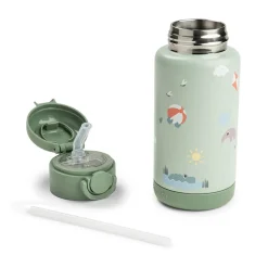 Gourde isotherme avec paille 340ml Playground Vert