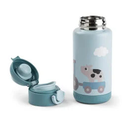Gourde isotherme 340ml Tiny Farm bleu