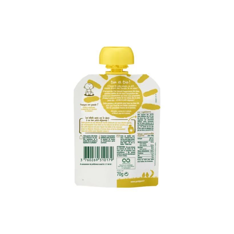 Gourde Le Petit Dej Poire - 70g