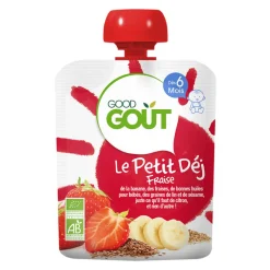 Gourde petit déjeuner à la fraise bio - 70g