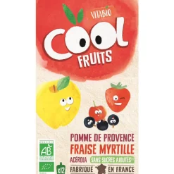 Gourdes sucrées Cool Fruits de Pomme, Fraise et Myrtille 12x90g