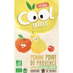 Gourdes sucrées Cool Fruits de Pomme et Poire Williams 12x90g