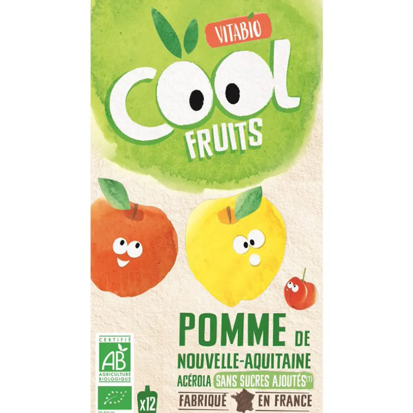 Gourdes sucrées Cool Fruits de Pomme 12x90g