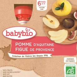 Gourde sucrée Pomme et Figue de Provence 4x90g