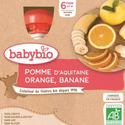Gourde sucrée Pomme, Orange et Banane 4x90g