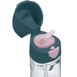 Gourde Tritan avec paille silicone pou renfants 450ml Indigo Rose