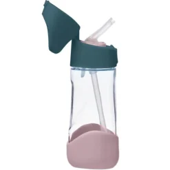 Gourde Tritan avec paille silicone pou renfants 450ml Indigo Rose